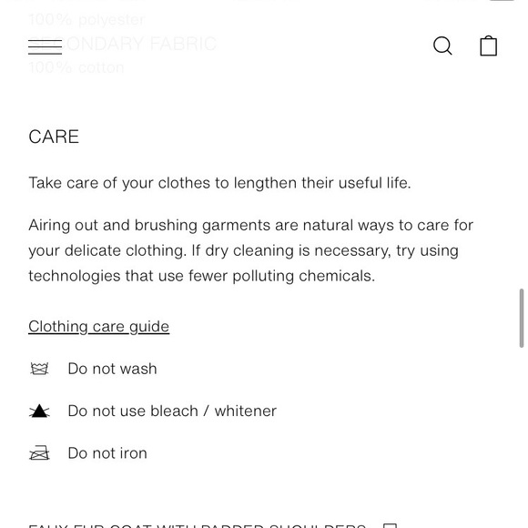 Zara FAUX FUR COAT WITH PADDED SHOULDERS - Picture 4 of 8